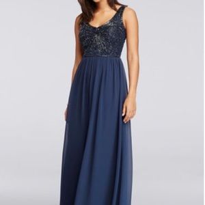 NWT David’s Bridal V Neck Beaded Bridesmaid